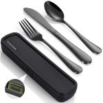 Portable 4-Piece Stainless Steel Camping Cutlery Set
