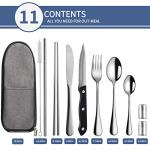 Travel Utensil Set with Case – Portable Cutlery