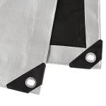 Waterproof 20x20 ft Tarp Cover - Brown/Silver
