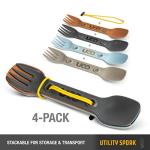 UCO 4-Pack 3-in-1 Spork Utensils