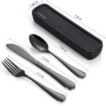 Portable 4-Piece Stainless Steel Camping Cutlery Set