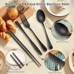 Premium Stainless Steel Travel Utensils Set