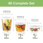 Dipoo 60 Sets Airtight Food Storage Containers