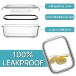 Vtopmart 5-Pack 22oz Airtight Glass Containers