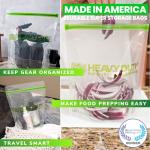 Heavy Duty Reusable Food Storage Bags - 5 Pack