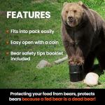 Bear-Resistant Food Canister for Camping and Hiking