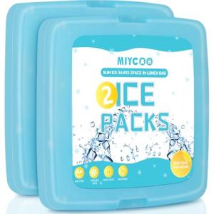 MIYCOO Slim Ice Packs for Camping & Beach