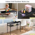 Anbte 3ft Adjustable Folding Camping Table with Storage