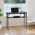 Anbte 3ft Adjustable Folding Camping Table with Storage