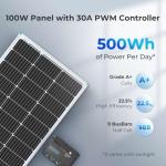 Renogy 100W Solar Panel Kit for RVs and Campers