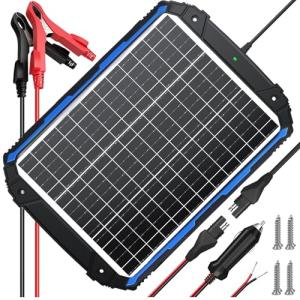 25W 12V Solar Battery Charger & Maintainer Kit
