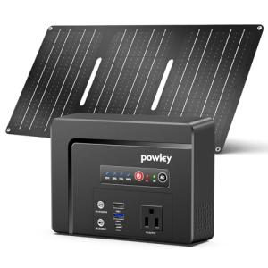 Powkey 100W Solar Generator with 30W Panels