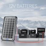 POWOXI 12V Solar Trickle Battery Charger Kit