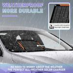 12V Solar Car Battery Charger with Clips and Adapter