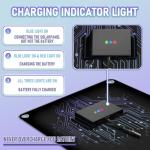 12V Solar Car Battery Charger with Clips and Adapter
