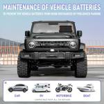 12V Solar Car Battery Charger with Clips and Adapter