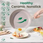 19-Piece Nonstick Cookware Set with Detachable Handle