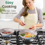 19-Piece Nonstick Cookware Set with Detachable Handle