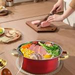 12-Piece Nonstick Camping Cookware Set, Red