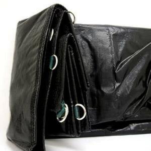 Heavy Duty Black Truck Tarp with D-Rings