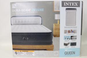 Intex Deluxe Queen Air Mattress with Pump & Headboard