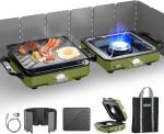 Portable 2-Burner Propane Camping Stove