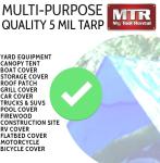 MTR 5 Mil Heavy Duty Waterproof Blue Tarp 6x8 ft