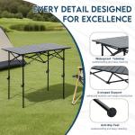 LOFTEY Portable Adjustable Folding Camping Table
