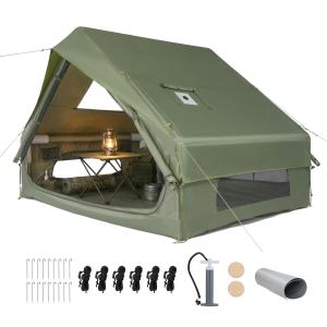 Inflatable Camping Tent for 2-5 People with Pump