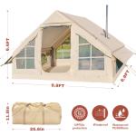 6-Person Waterproof Inflatable Camping Tent with Stove Jack