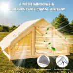 NAIZEA 6-Person Inflatable Camping Tent with Pump