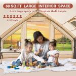 6-Person Waterproof Inflatable Camping Tent with Stove Jack