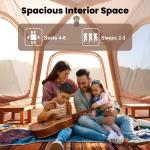 2-Person Inflatable Camping Tent with Pump