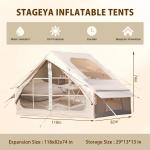 Waterproof Inflatable Family Camping Tent with Pump