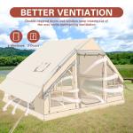 6-Person Waterproof Inflatable Camping Tent with Stove Jack