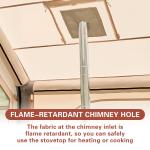 6-Person Waterproof Inflatable Camping Tent with Stove Jack