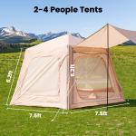 2-Person Inflatable Camping Tent with Pump