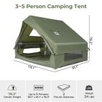 Inflatable Camping Tent for 2-5 People with Pump