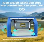 4 Person Inflatable Tent - Quick 60 Second Setup