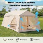 NAIZEA Inflatable Camping Tent for 2-12 People