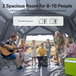 SUNYRISY Inflatable Glamping Tent for 8-10 People