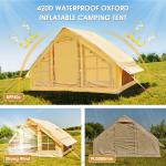 MOPHOTO Inflatable 6-Person Camping Tent with Pump