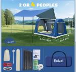 4 Person Inflatable Tent - Quick 60 Second Setup