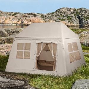Inflatable Camping Tent for 3-4 People with Pump