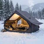 Inflatable 4-6 Person Camping Tent with Pump