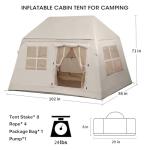 Inflatable Camping Tent for 3-4 People with Pump