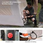 Inflatable Camping Tent for 3-4 People with Pump