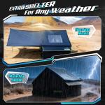 Inflatable Tent with Skylight and Awning for Camping