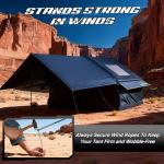 Inflatable Tent with Skylight and Awning for Camping