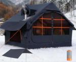 Inflatable Camping Tent with Stove Jack and Pump